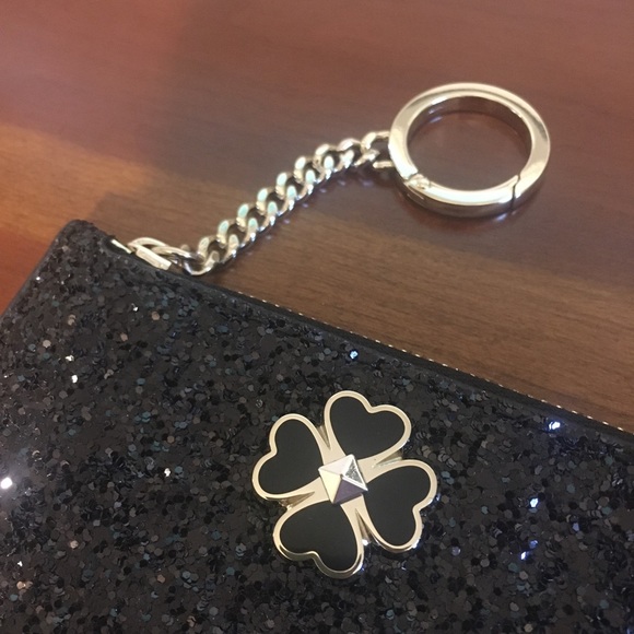 Kate Spade ♠️ Odette Glitter l-zip Card Holder - Picture 6 of 8